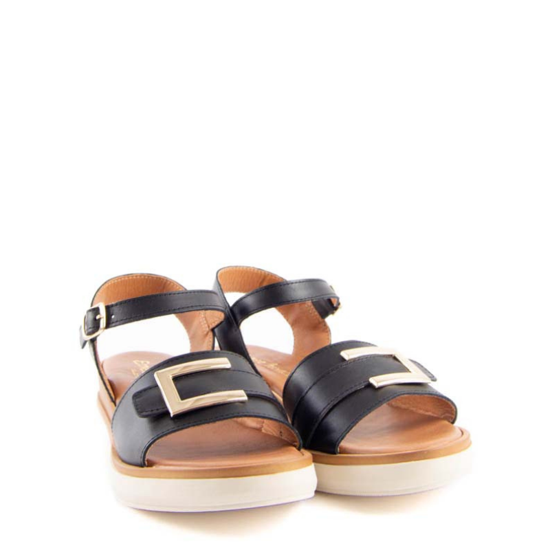 SANDALIA ADORNO HEBILLA NEGRO 14596