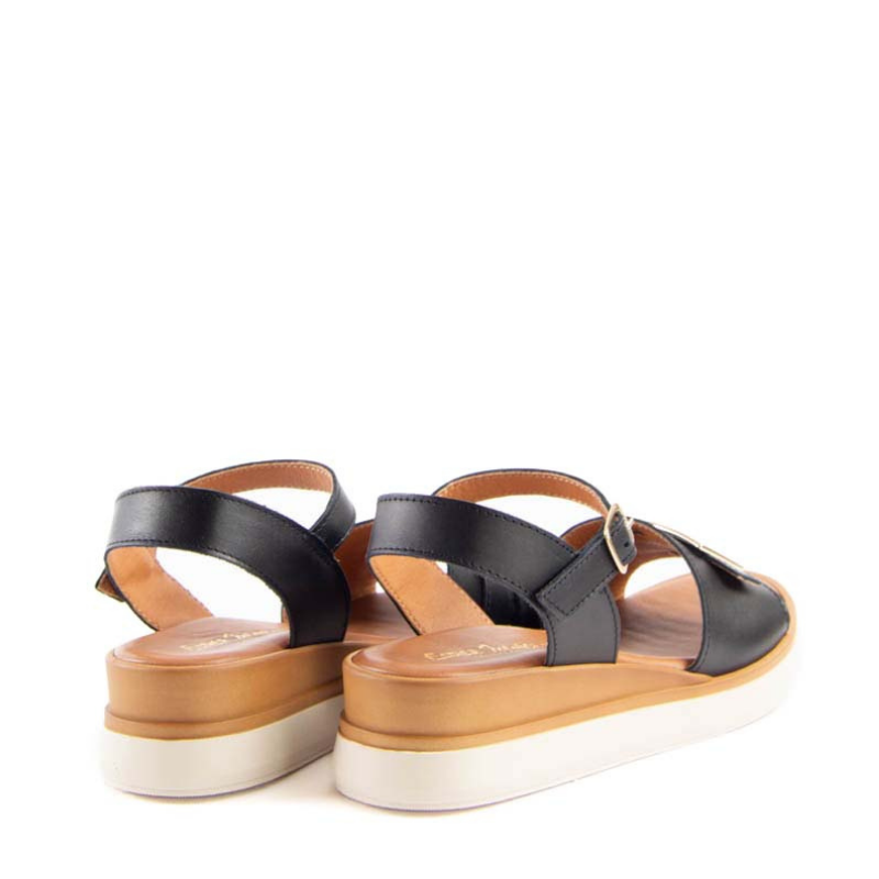 SANDALIA ADORNO HEBILLA NEGRO 14596