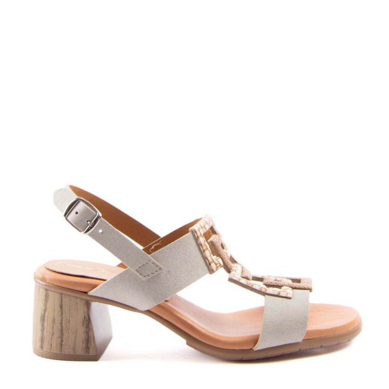 SANDALIA TACON CUADROS PIEDRA V-25060-1