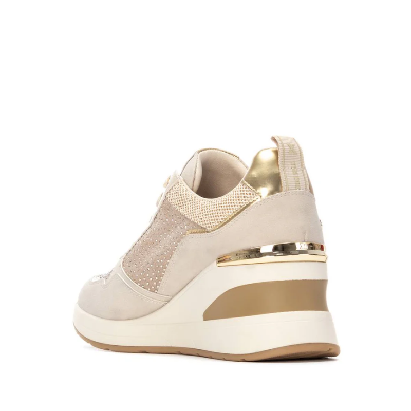 SNEAKER CREMALLERA STRASS BEIGE 144377