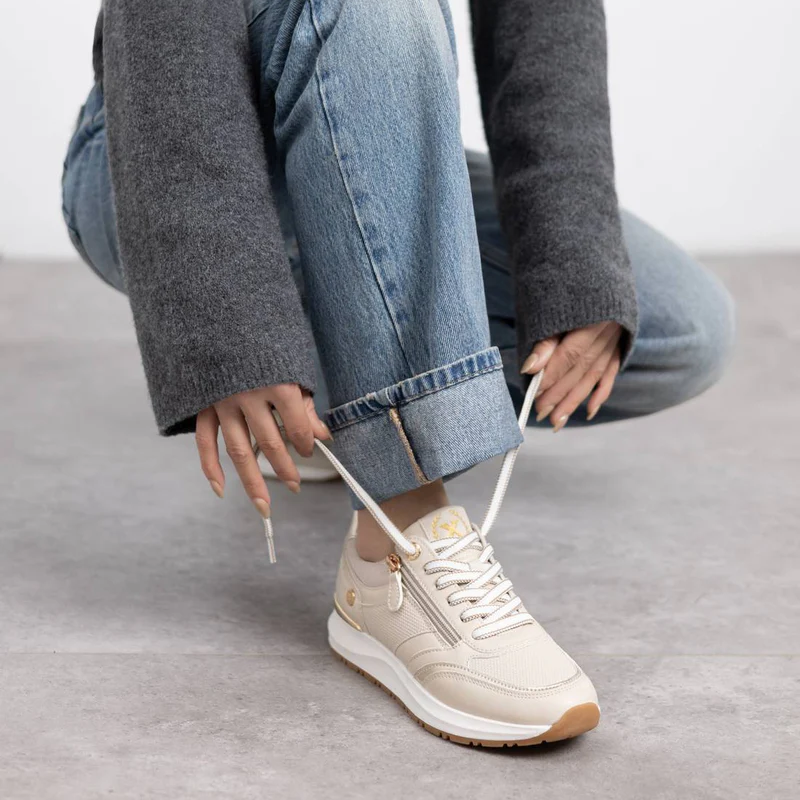 SNEAKER CREMALLERA BEIGE 144183