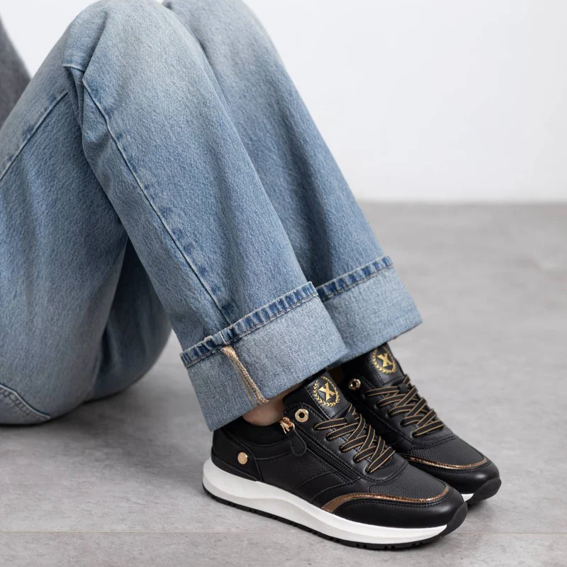 SNEAKER CREMALLERA NEGRO 144183