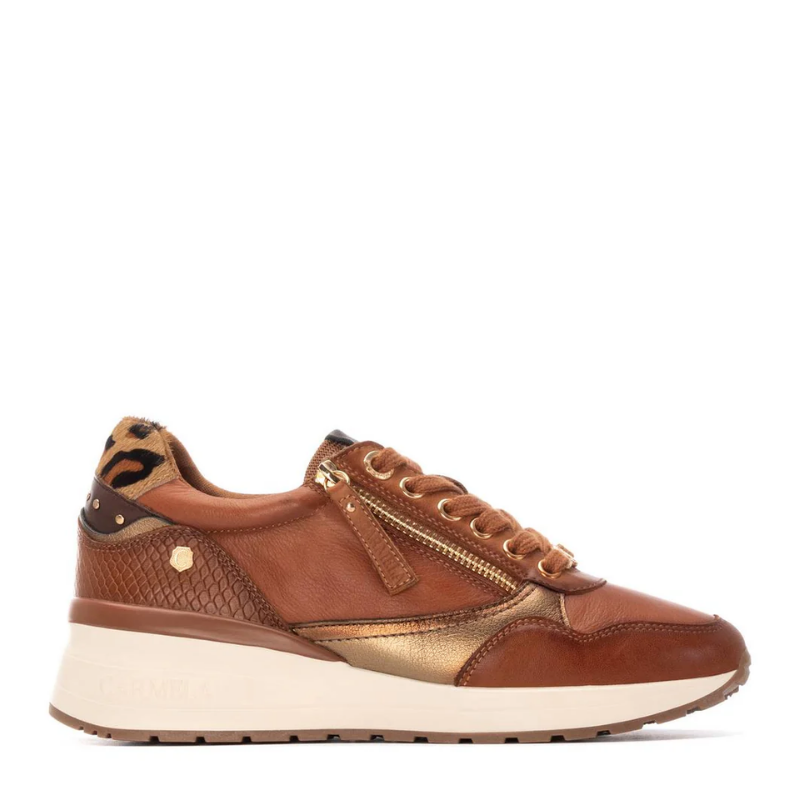 SNEAKER CREMALLER PRINT CAMEL 162442