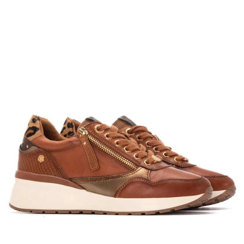SNEAKER CREMALLER PRINT CAMEL 162442