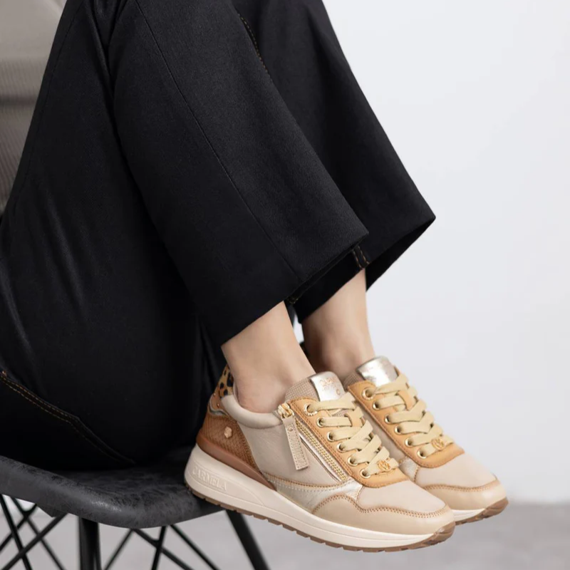 SNEAKER CREMALLER PRINT BEIGE 162442