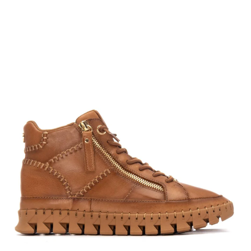 BOTIN COSIDO CREMALLERA CAMEL 162708