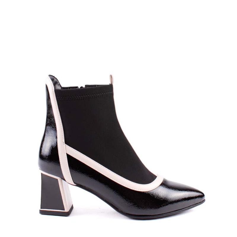 BOTIN TACON VIVOS NEGRO BEIGE 84571A