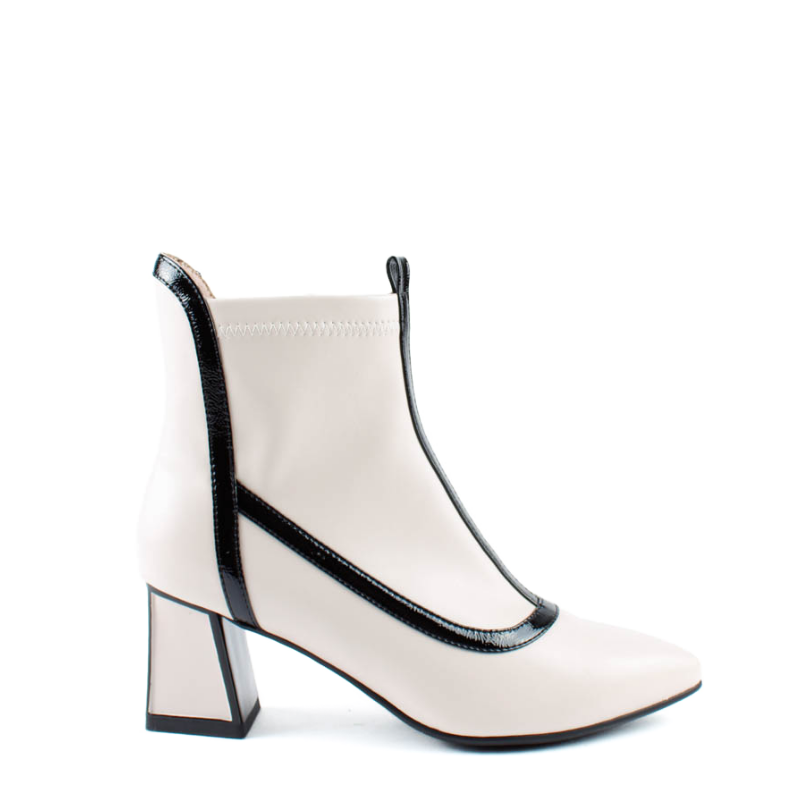 BOTIN TACON VIVOS BEIGE NEGRO 84571B