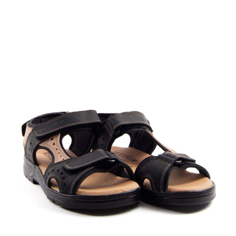SANDALIA VELCRO COMBINADA NEGRO 37007