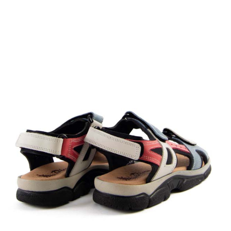 SANDALIA VELCROS AZUL BLANCO 7040