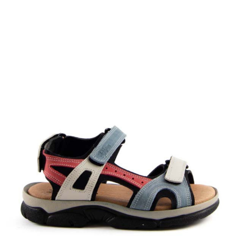 SANDALIA VELCROS AZUL BLANCO 7040