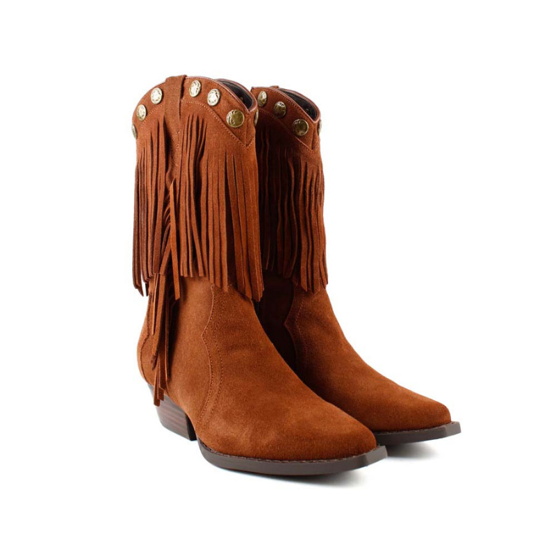 BOTIN CAMPERO FLECOS CUERO SS827