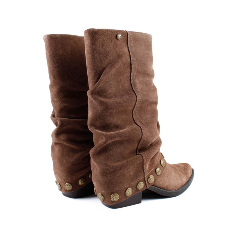 BOTA CAMPERA POLAINA TAUPE SS832