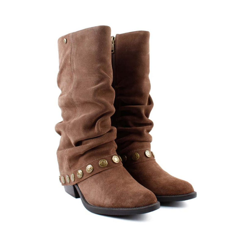 BOTA CAMPERA POLAINA TAUPE SS832