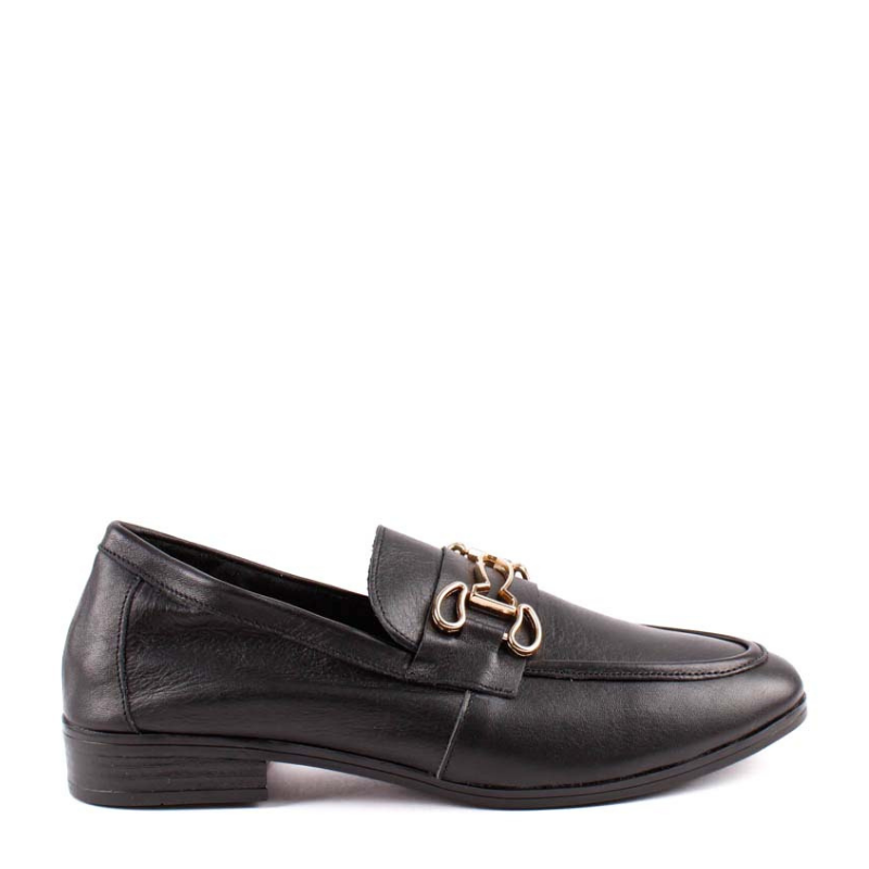 MOCASIN ADORNO PIEL NEGRO 706