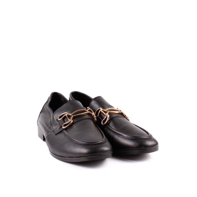 MOCASIN ADORNO PIEL NEGRO 706