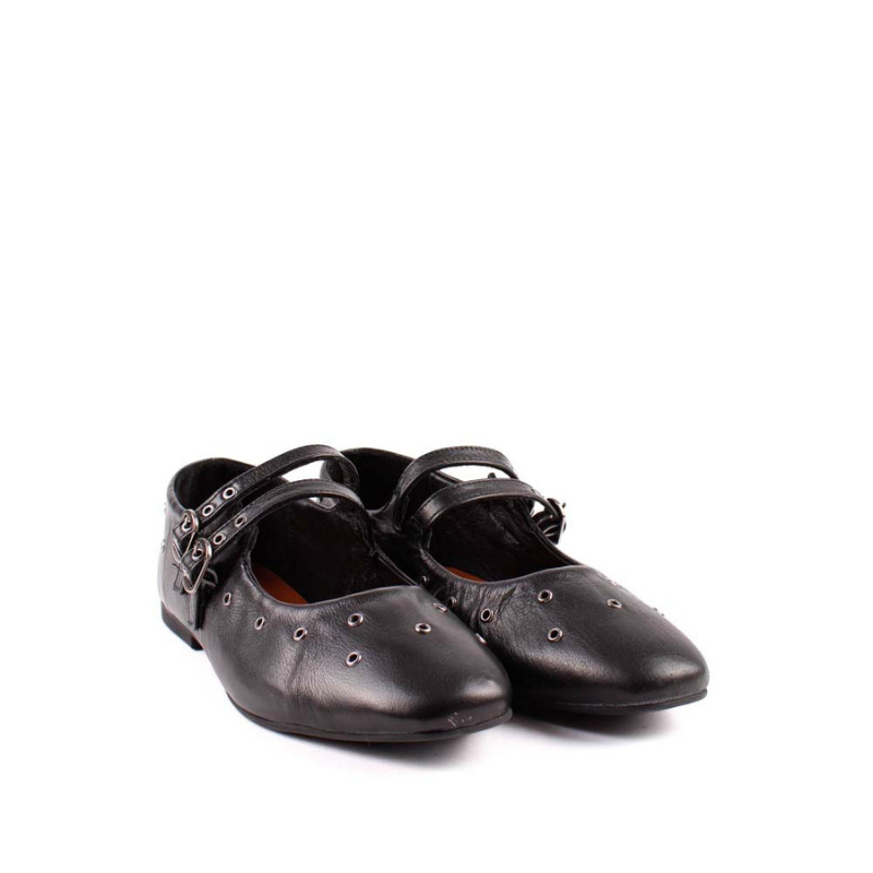 BAILARINA CORREA TACHAS NEGRO 725