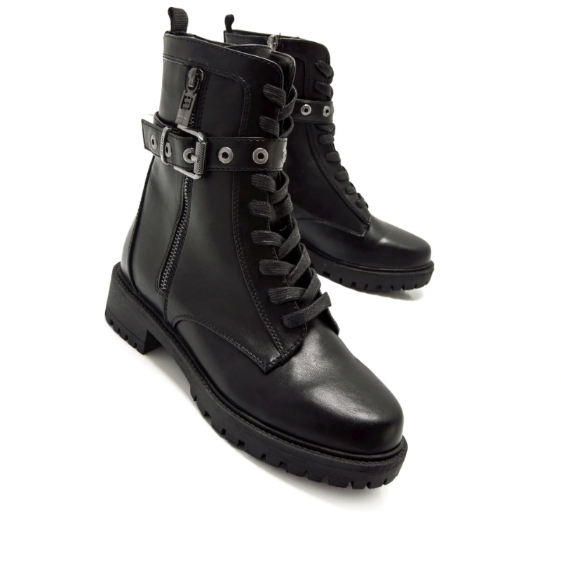 BOTIN CORDONES HEBILLA NEGRO 54771