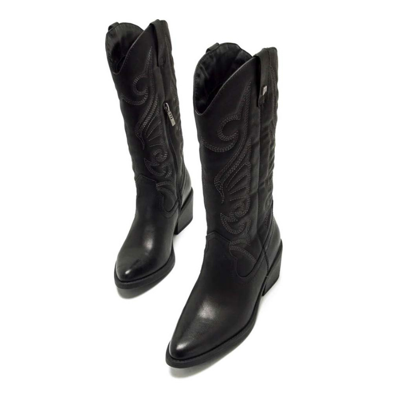 BOTA CAMPERA BORDADO NEGRO 59794