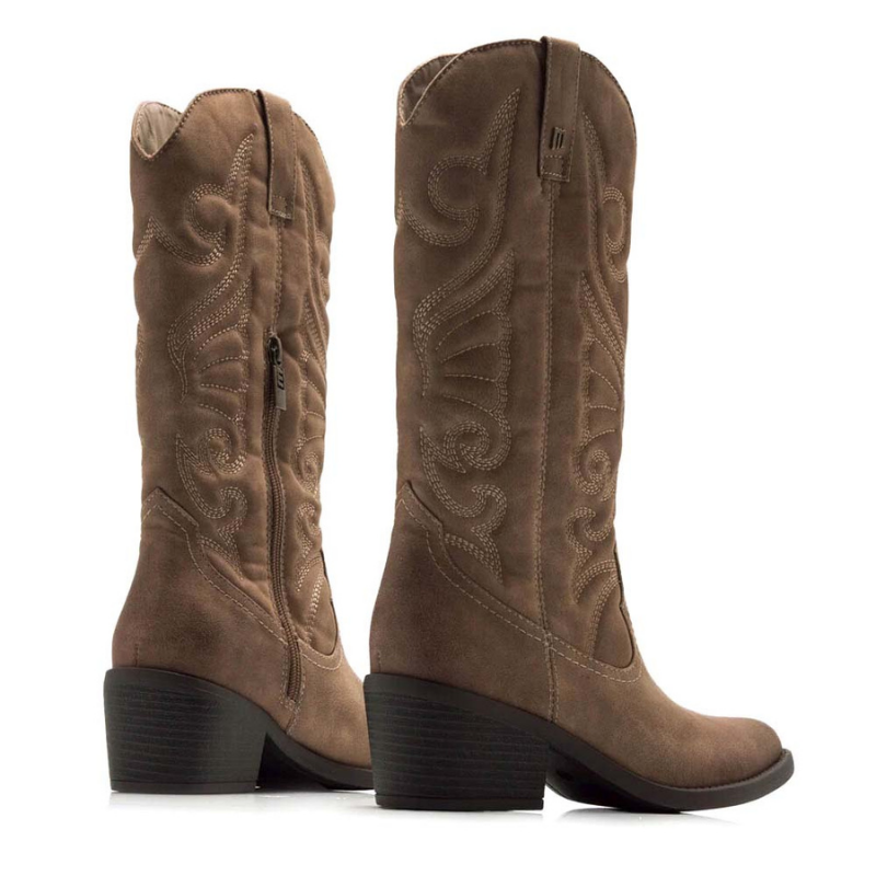 BOTA CAMPERA BORDADO TAUPE 59794