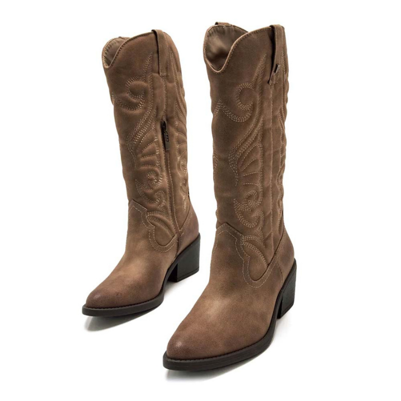 BOTA CAMPERA BORDADO TAUPE 59794
