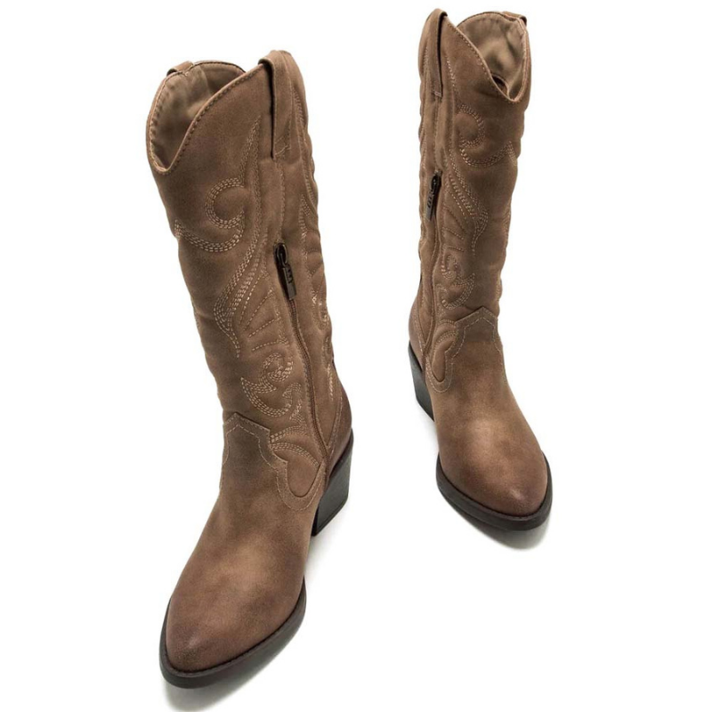 BOTA CAMPERA BORDADO TAUPE 59794