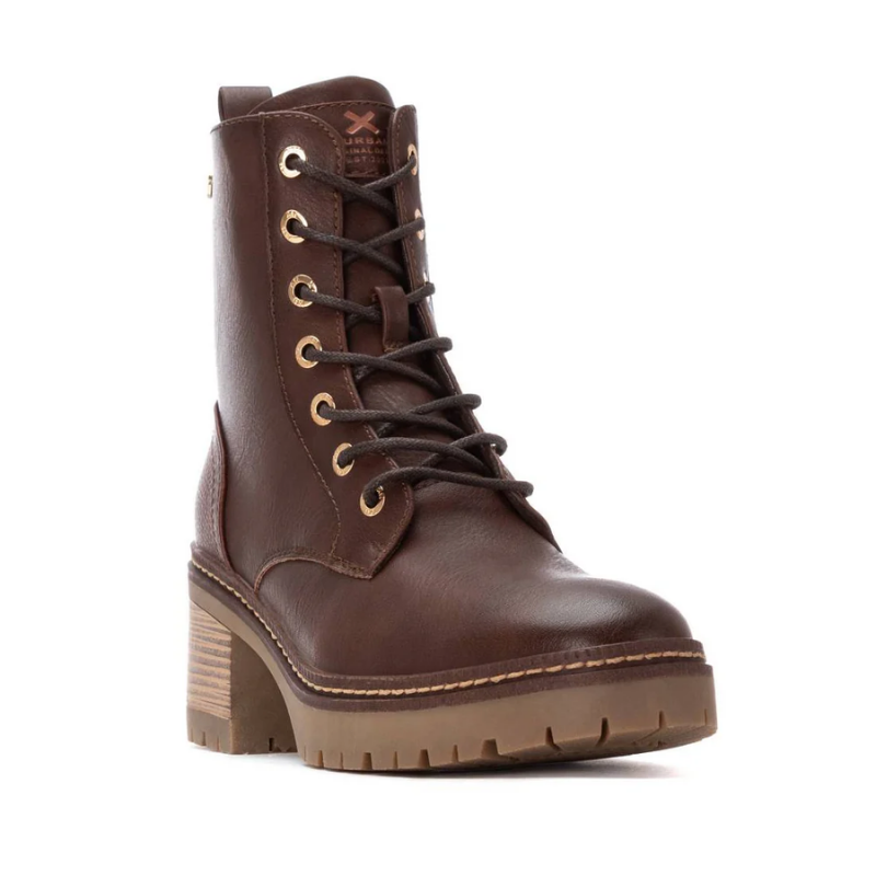 BOTIN CORDONES TACON MARRON 14454
