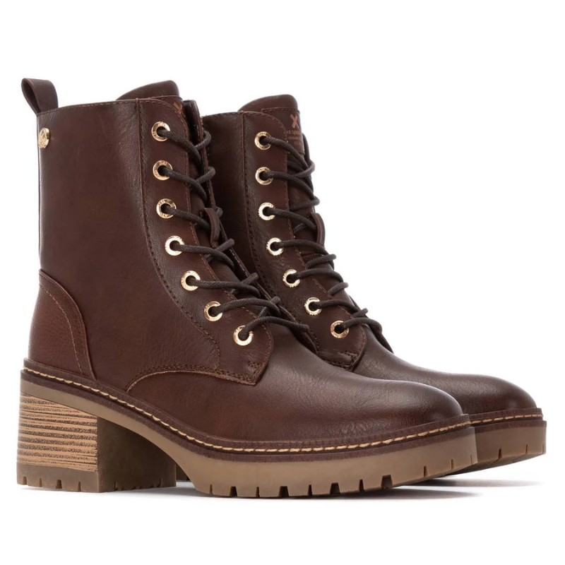 BOTIN CORDONES TACON MARRON 14454