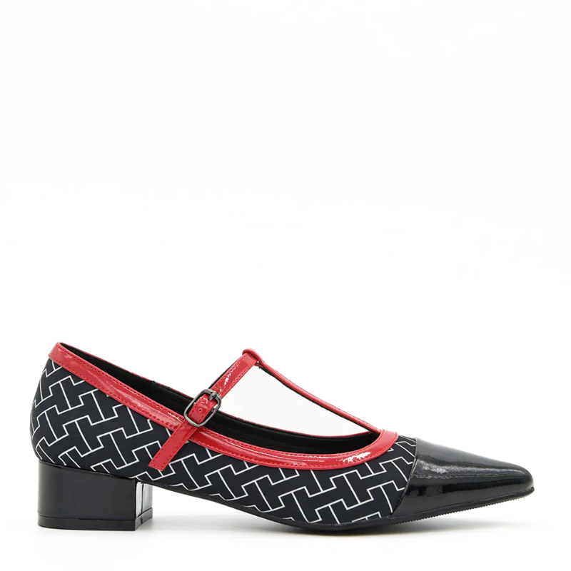 SALON GEO NEGRO ROJO 597K042