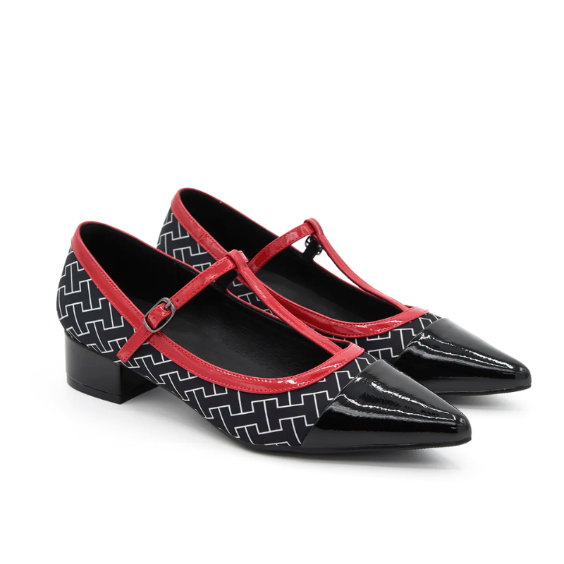 SALON GEO NEGRO ROJO 597K042