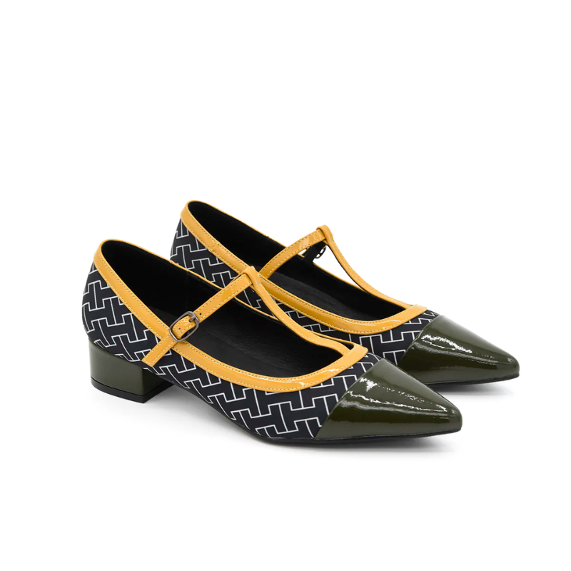 SALON GEO VERDE MOSTAZA 597K042