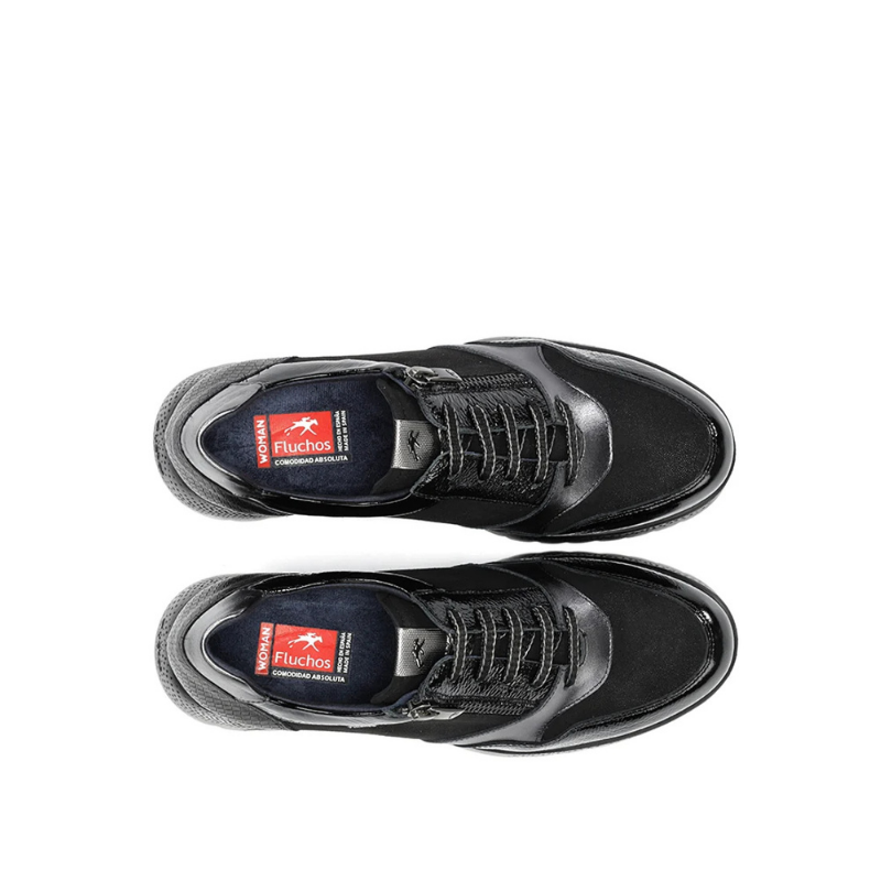 CASUAL CUÑA ELASTICOS NEGRO F2248