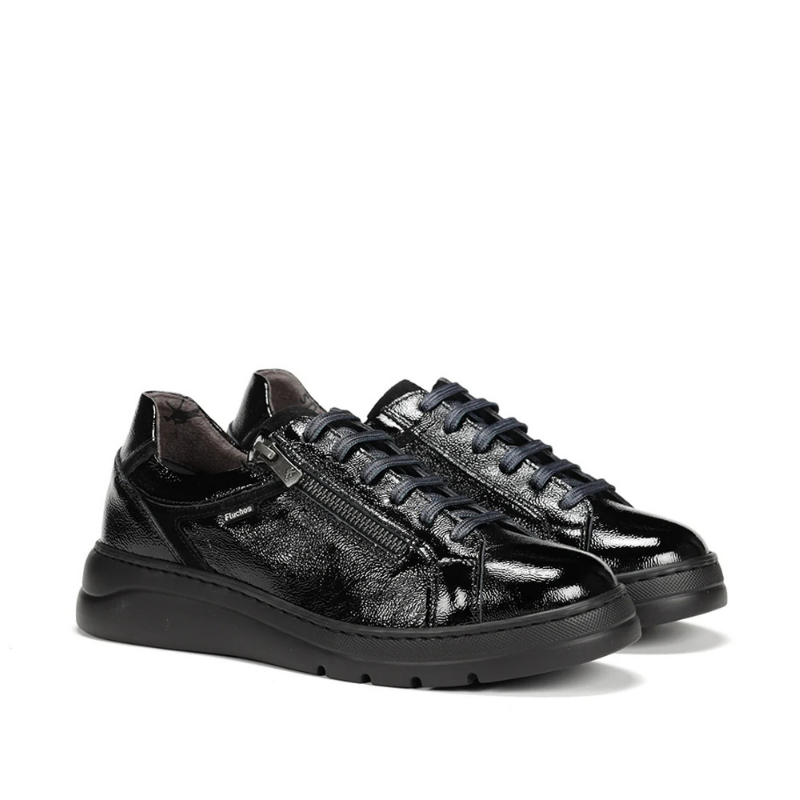 CASUAL CREMALLERA CHAROL NEGRO F1666