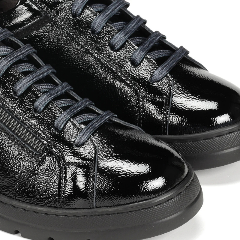 CASUAL CREMALLERA CHAROL NEGRO F1666