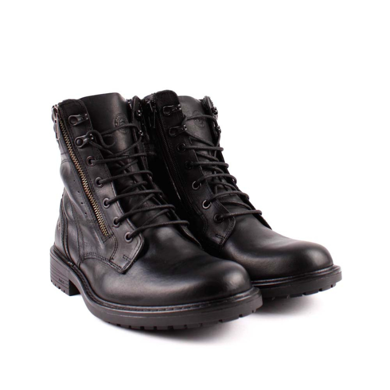 BOTIN MOTORISTA CREMALLERA NEGRO 967