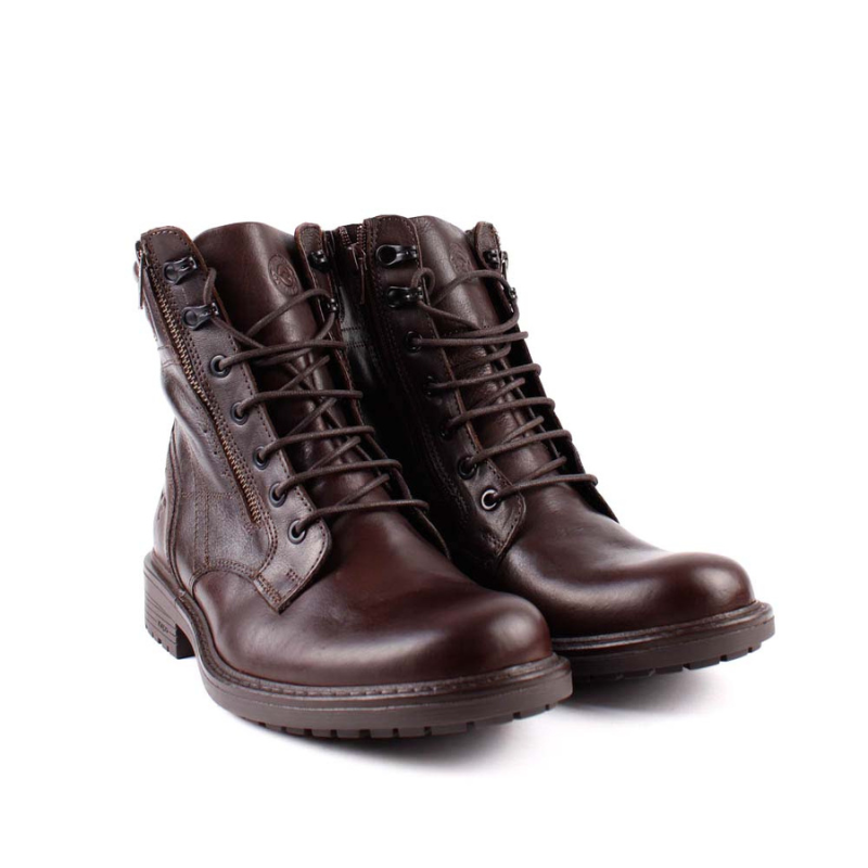 BOTIN MOTORISTA CREMALLERA MARRON 967