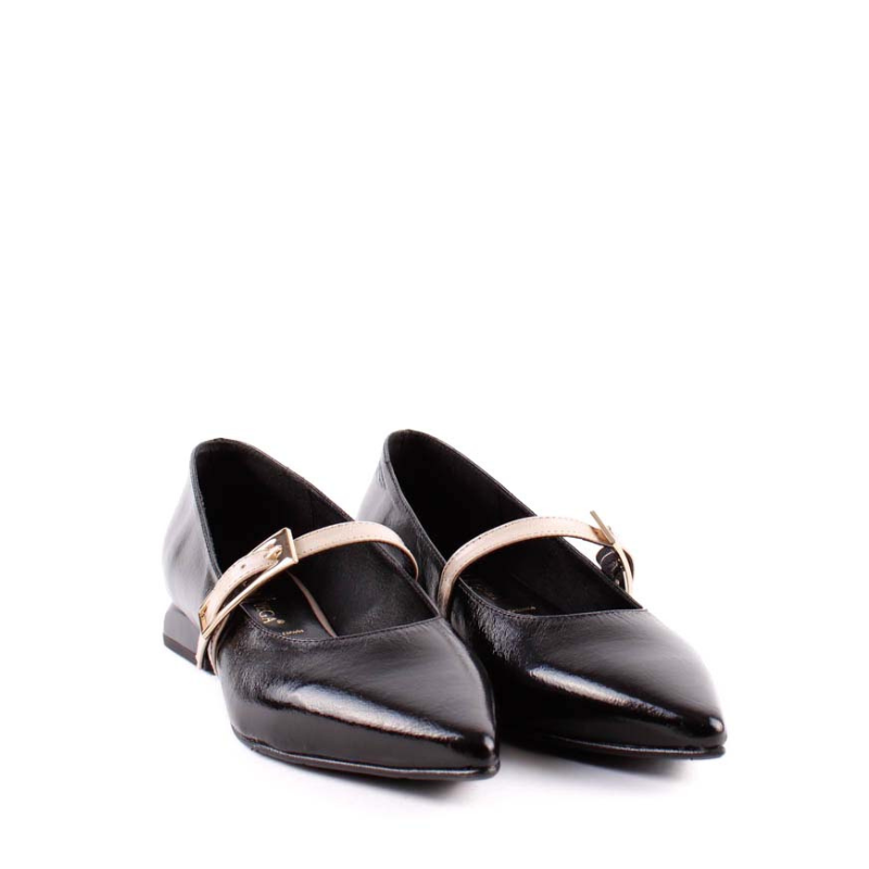 SALON TIRA HEBILLA  NEGRO BEIGE 2718