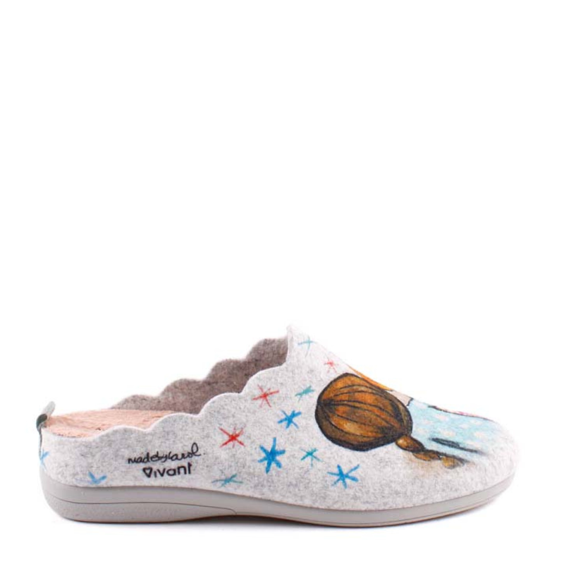 ZAPATILLA CASA AMIGAS Y GRIS ILC2522012F