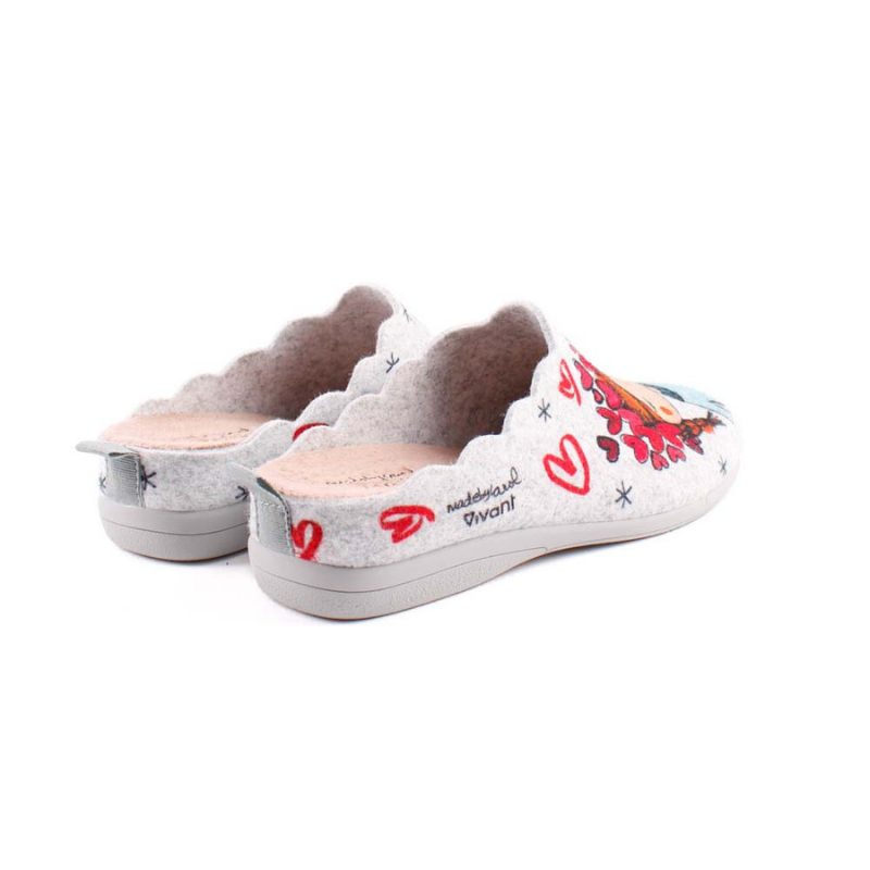 ZAPATILLA CASA AMOR GRIS ILC2522013F