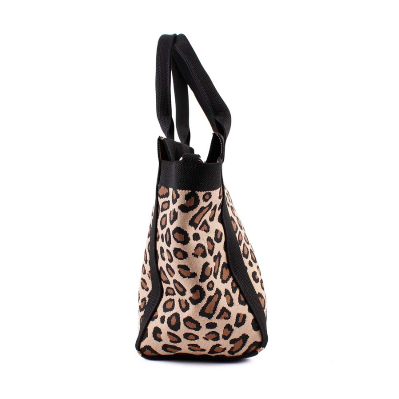 BOLSO TEJIDO LEOPARDO