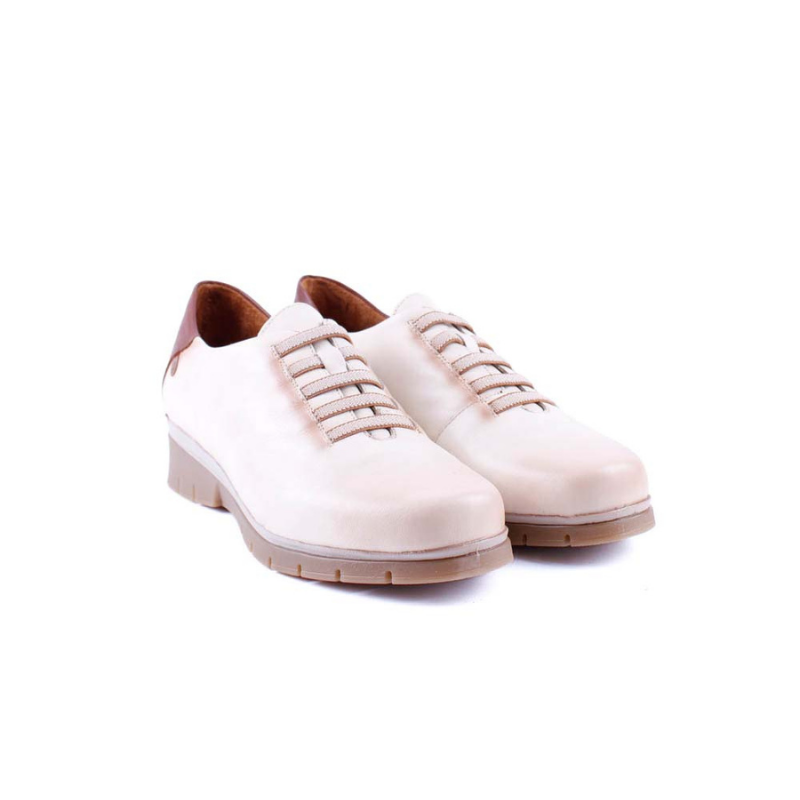CASUAL ELASTICOS CUÑA BEIGE 2385