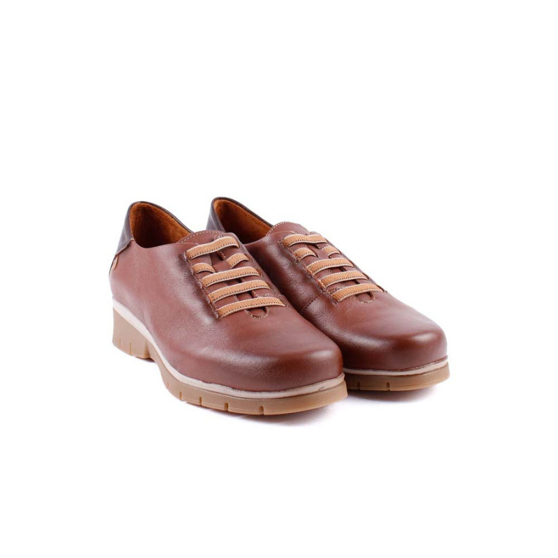 CASUAL ELASTICOS CUÑA CUERO 2385