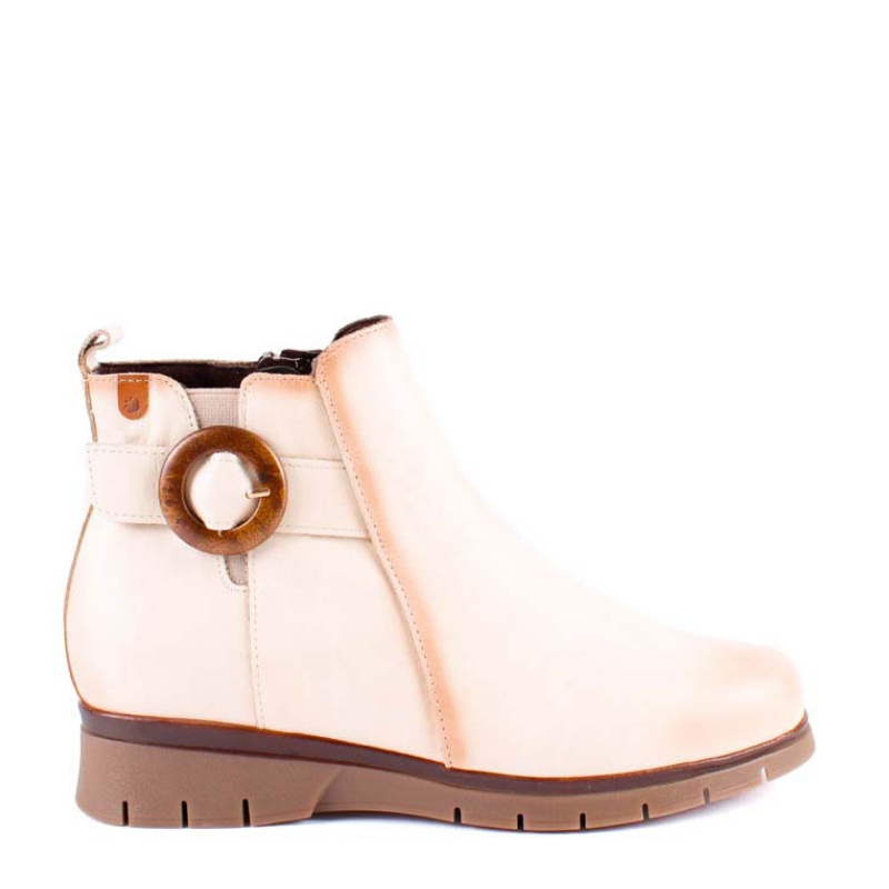 BOTIN HEBILLA MADERA BEIGE 2389