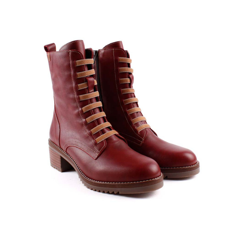 BOTIN ALTO ELASTICOS BURDEOS 2325