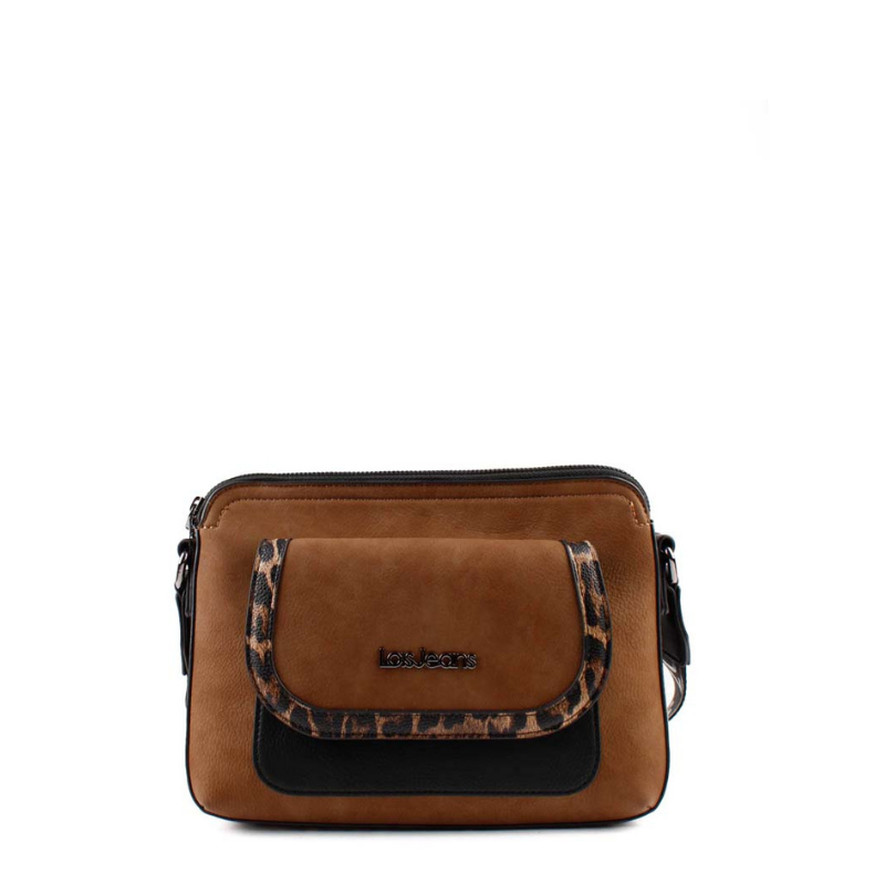 BANDOLERA LEOPARDO MARRON