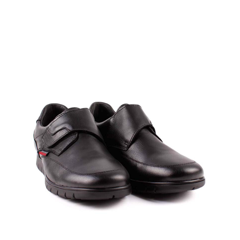 ZAPATO VELCRO PIEL NEGRO 2494