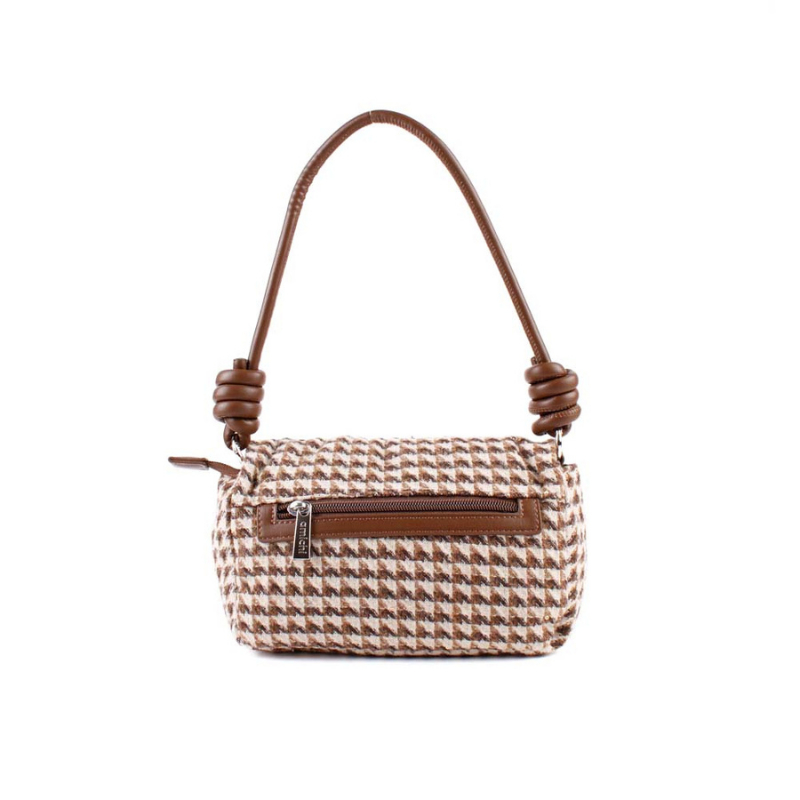 BOLSO PATA GALLO MARRON