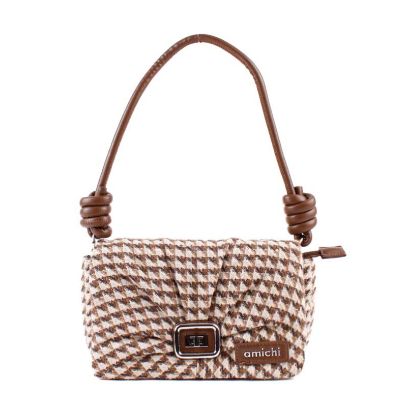 BOLSO PATA GALLO MARRON