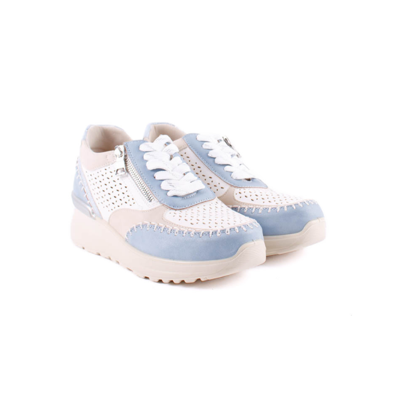 SNAKER CUÑA COSIDOS BCO JEANS AMD30001