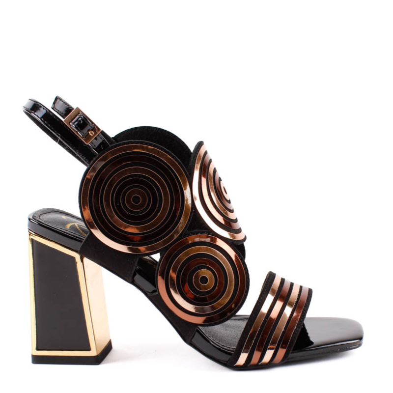 SANDALIA CIRCULOS NEGRO 85837D